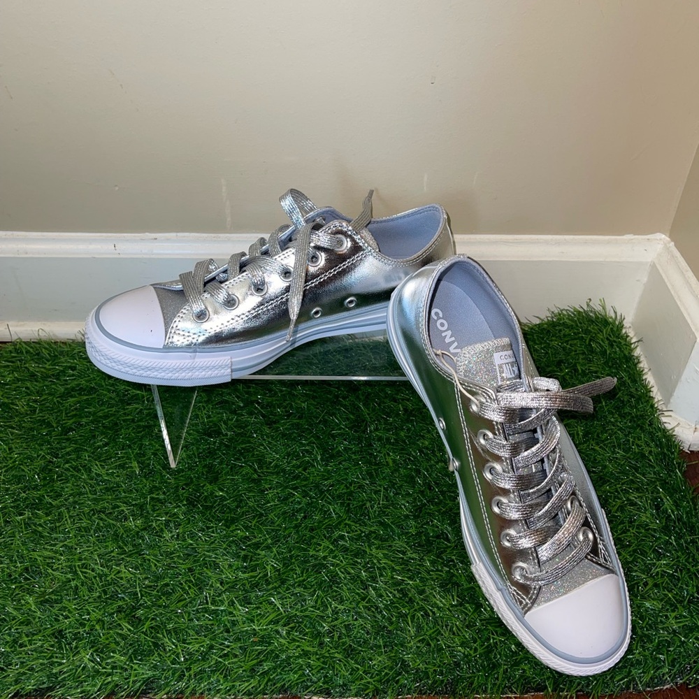 Converse Silver Women's Sneakers - Picture 2 of 7